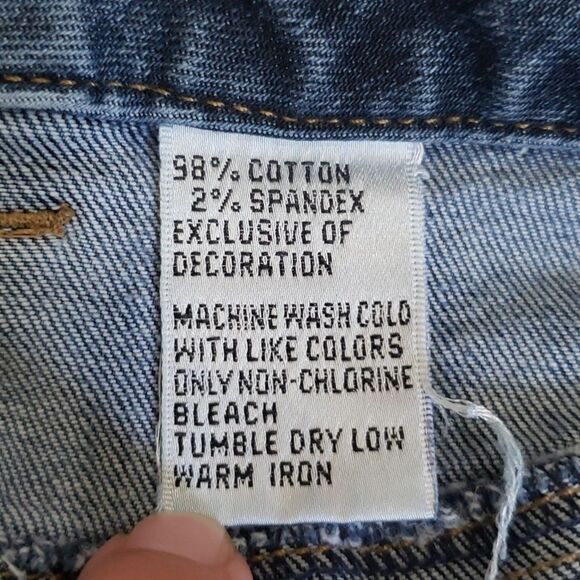 Talbots Jeans Womens sz 12 Petite Stretch Denim Barrel Leg Crop Medium Wash - Picture 6 of 7